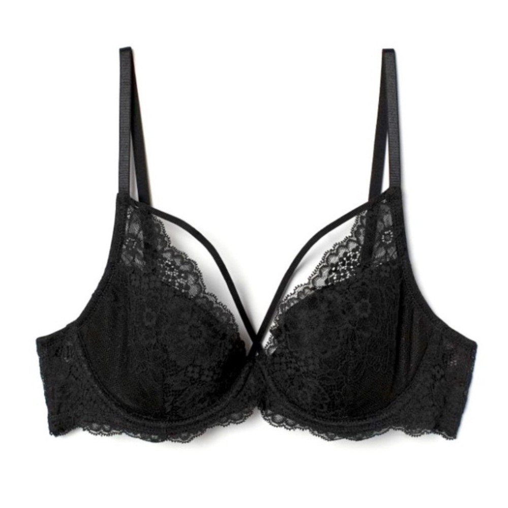 H&M black lace bra
